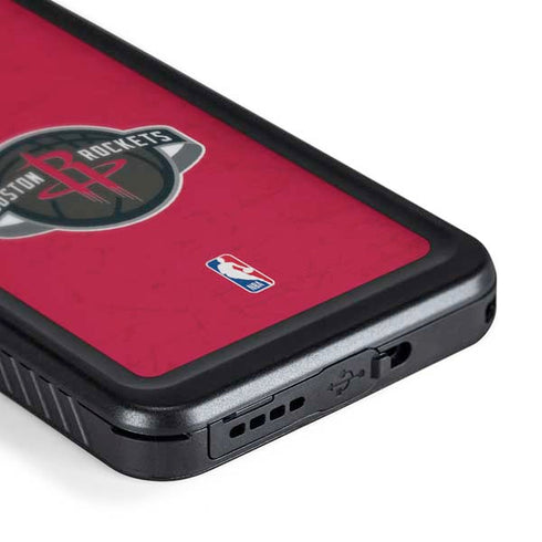 NBA Houston Rockets Distressed Galaxy S24 Plus Waterproof Case